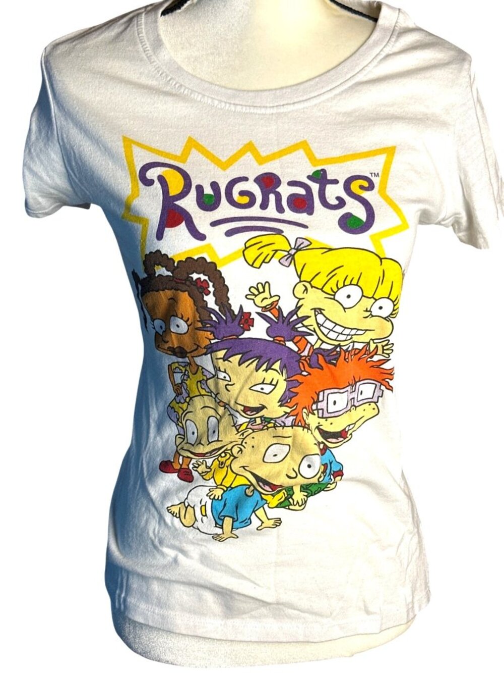 Nickelodeon Rugrats Graphic Print TShirt Juniors XL Tee Angelica Tommy Susie